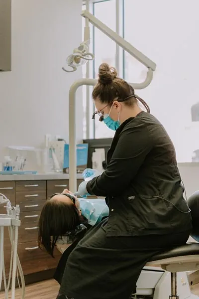 young patient receiving dental care at Allred Dental
