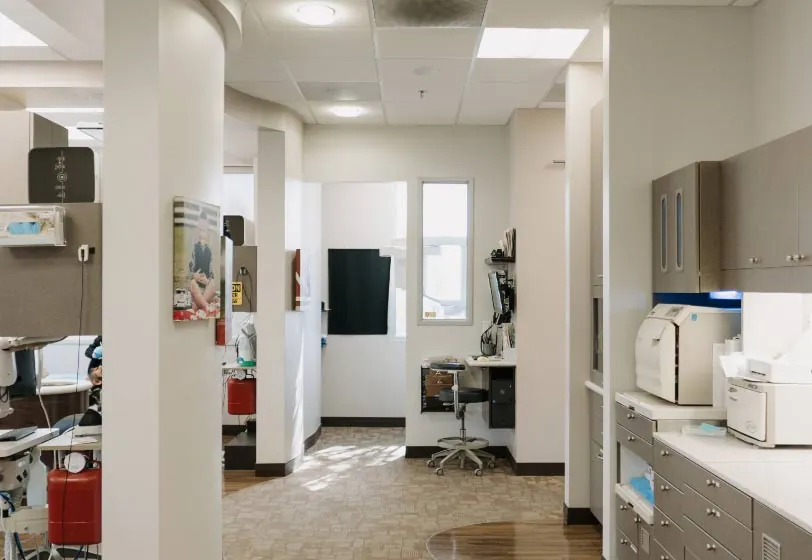 inside the back room of Allred Dental where restorations are crafted