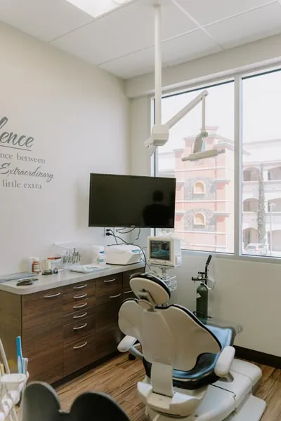 dental exam room at Allred Dental